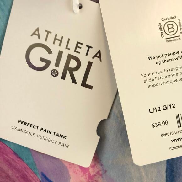 New Athleta | Women's Conscious Crop High Neck Racerback‎ Tank Size L/12 - Picture 3 of 8